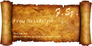 Frey Szilárd névjegykártya
