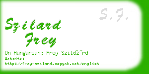 szilard frey business card